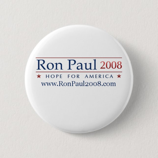 Badge Rond 5 Cm Bouton de Ron Paul 2008 (Devant)