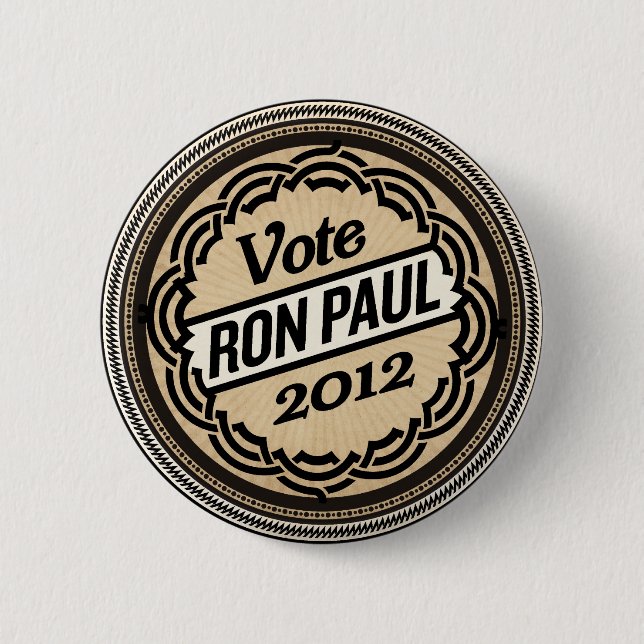 Badge Rond 5 Cm Bouton de Ron Paul 2012 (Devant)