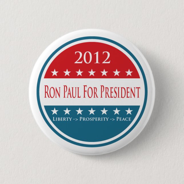 Badge Rond 5 Cm Bouton de Ron Paul 2012 (Devant)