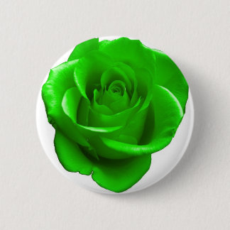 Badge Rond 5 Cm Bouton de rose vert
