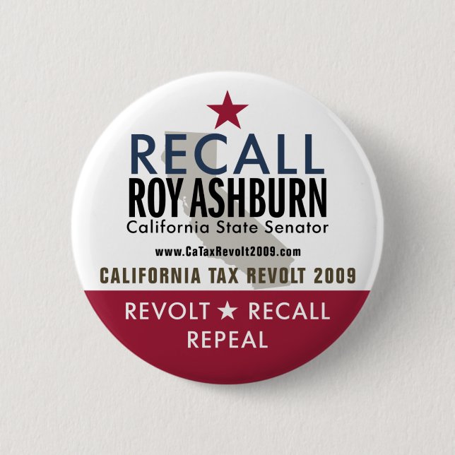 Badge Rond 5 Cm Bouton de Roy Ashburn de rappel (Devant)
