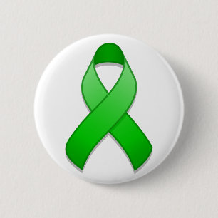 Badge Rond 5 Cm Bouton de ruban de sensibilisation verte