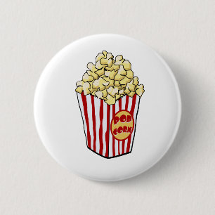Badge Rond 5 Cm Bouton de sac de maïs éclaté de bande dessinée