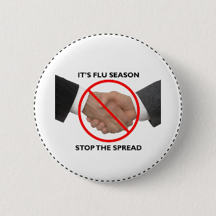 Badge Rond 5 Cm Bouton de saison de la grippe