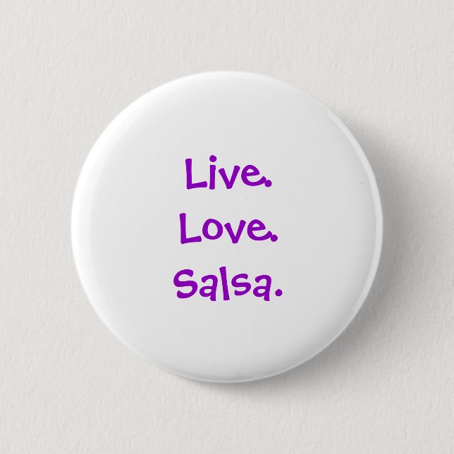 Badge Rond 5 Cm Bouton de Salsa (Devant)