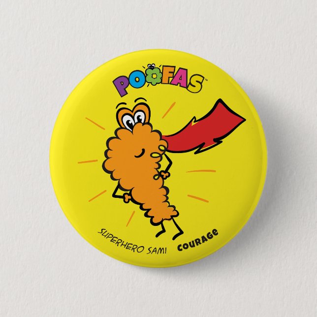 Badge Rond 5 Cm Bouton de Sami de super héros (Devant)