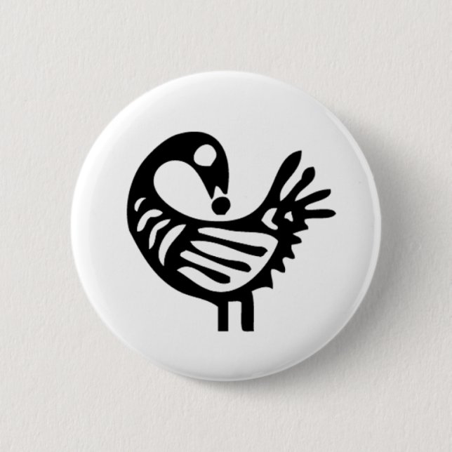Badge Rond 5 Cm Bouton de Sankofa (Devant)