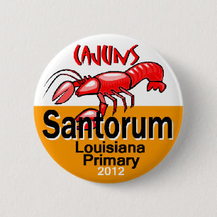 Badge Rond 5 Cm Bouton de Santorum LOUISIANE