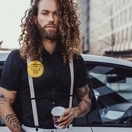 Badge Rond 5 Cm Bouton de sclérose multiple de papillon d'or