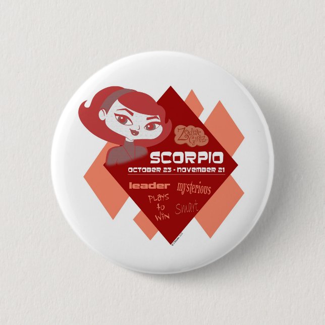 Badge Rond 5 Cm Bouton de Scorpion (Devant)