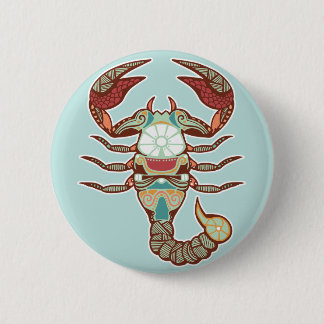 Badge Rond 5 Cm Bouton de Scorpion