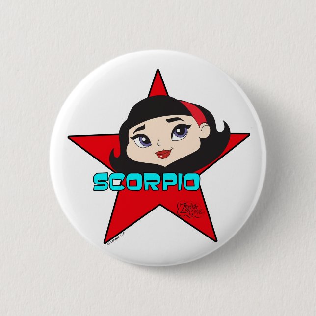 Badge Rond 5 Cm Bouton de Scorpion (Devant)