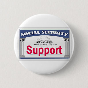 Badge Rond 5 Cm Bouton de sécurité sociale