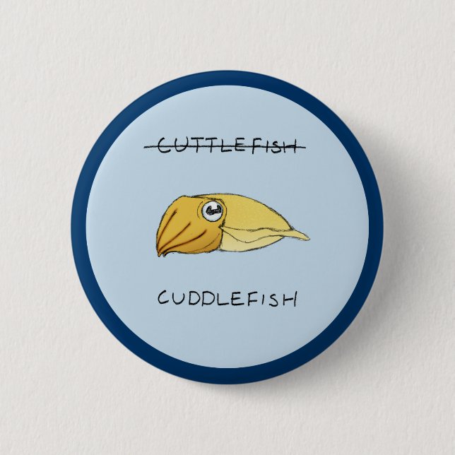 Badge Rond 5 Cm Bouton de seiches (Devant)