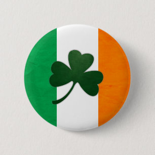 Badge Rond 5 Cm Bouton de shamrock de l'Irlande