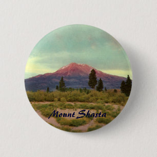 Badge Rond 5 Cm Bouton de Shasta de bâti