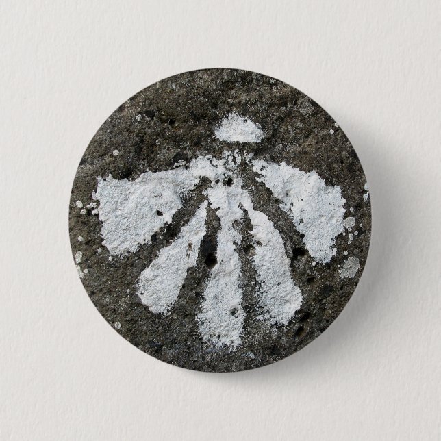 Badge Rond 5 Cm Bouton de Shell de feston (Devant)