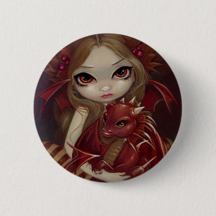 Badge Rond 5 Cm Bouton de "Sienna Dragonling"