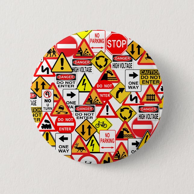 Badge Rond 5 Cm Bouton de signalisation (Devant)
