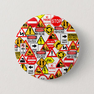 Badge Rond 5 Cm Bouton de signalisation
