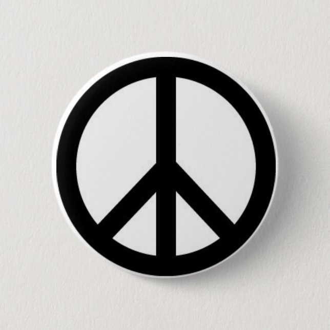 Badge Rond 5 Cm Bouton de signe de paix (Devant)
