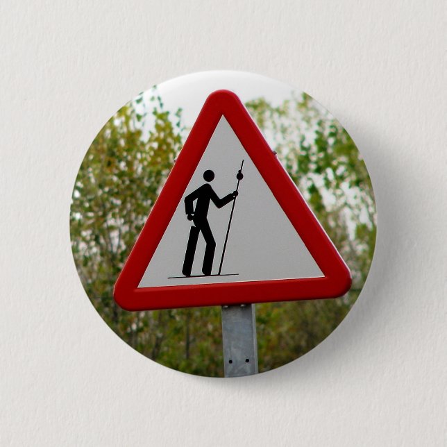 Badge Rond 5 Cm Bouton de signe de pèlerin (Devant)