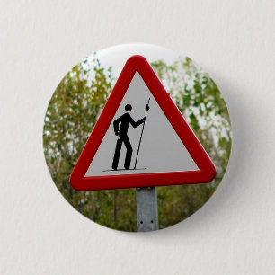 Badge Rond 5 Cm Bouton de signe de pèlerin