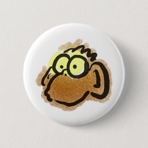 Badge Rond 5 Cm Bouton de singe