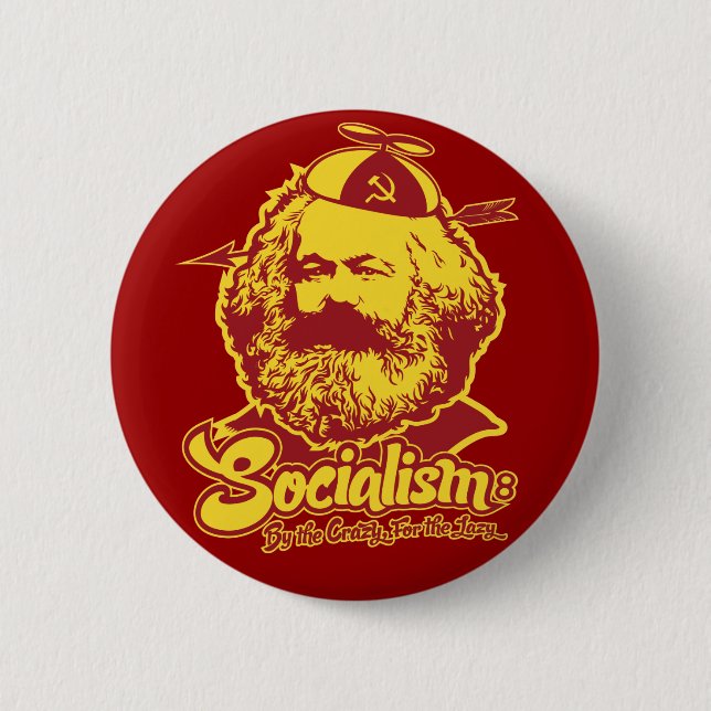 Badge Rond 5 Cm Bouton de socialisme de Karl Marx (Devant)