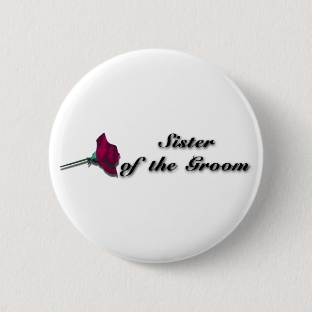 Badge Rond 5 Cm Bouton de soeur de mariés (Devant)