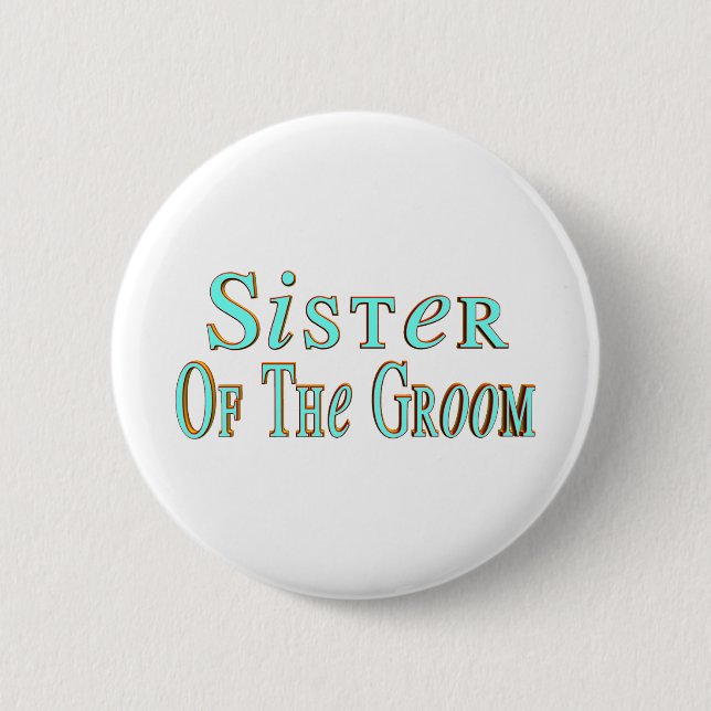 Badge Rond 5 Cm Bouton de soeur de mariés (Devant)