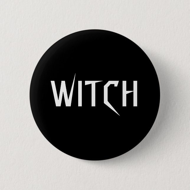Badge Rond 5 Cm Bouton de SORCIÈRE (Devant)