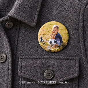 Badge Rond 5 Cm Bouton de sport avec photo personnalisée