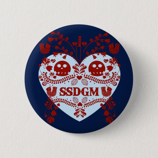 Badge Rond 5 Cm Bouton de SSDGM (Devant)