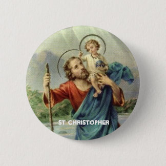 Badge Rond 5 Cm Bouton de St Christopher