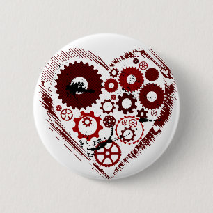 Badge Rond 5 Cm Bouton de Steampunk