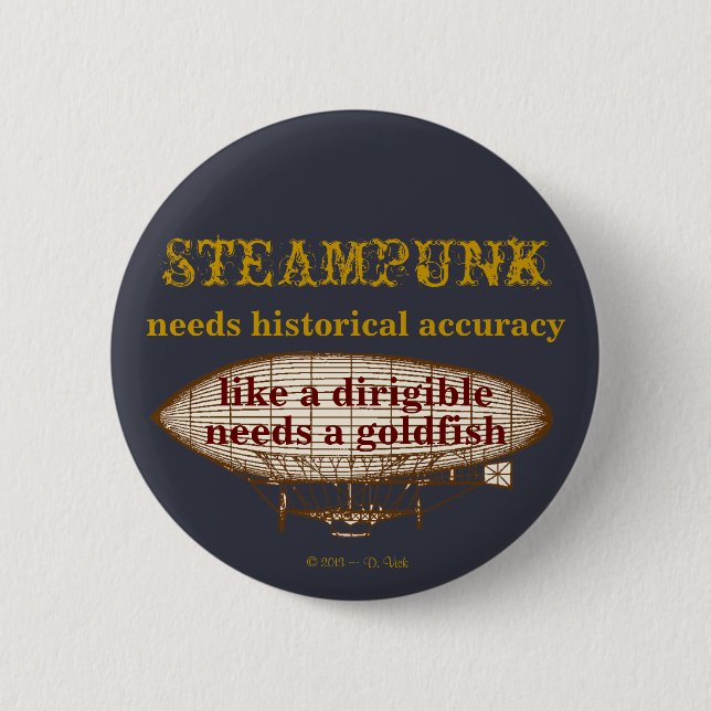 Badge Rond 5 Cm Bouton de Steampunk (Devant)