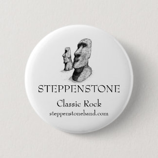 Badge Rond 5 Cm Bouton de Steppenstone Moai