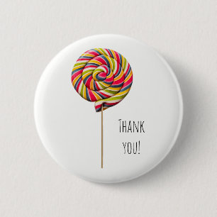 Badge Rond 5 Cm Bouton de sucette tourbillon coloré