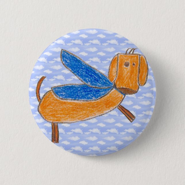 Badge Rond 5 Cm Bouton de Superdog (Maggie) (Devant)