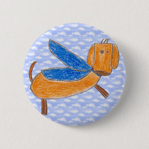 Badge Rond 5 Cm Bouton de Superdog (Maggie)