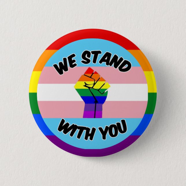 Badge Rond 5 Cm Bouton de support transgenre (Devant)