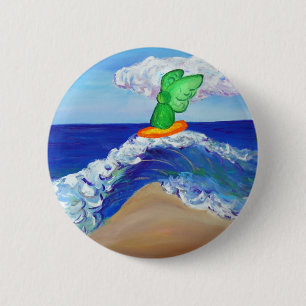 Badge Rond 5 Cm Bouton de surf Angel Raphael