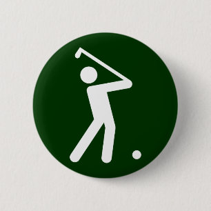 Badge Rond 5 Cm Bouton de symbole de golf