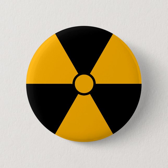 Badge Rond 5 Cm Bouton de symbole de rayonnement (Devant)