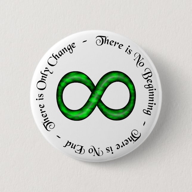 Badge Rond 5 Cm Bouton de symbole d'infini (Devant)