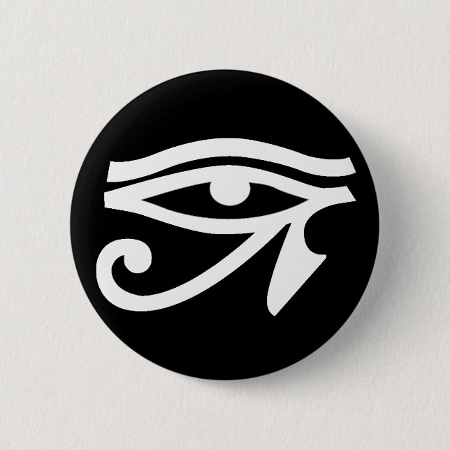 Badge Rond 5 Cm Bouton de symbole d'oeil d'Egypte antique (Devant)