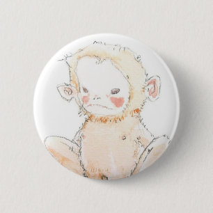 Badge Rond 5 Cm Bouton de tacaud de singe