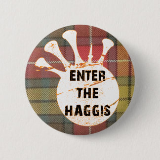 BADGE ROND 5 CM BOUTON DE TARTAN DE BUCHANAN