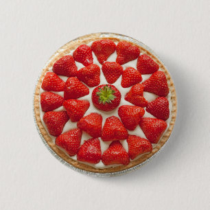 Badge Rond 5 Cm Bouton de tarte de fraise